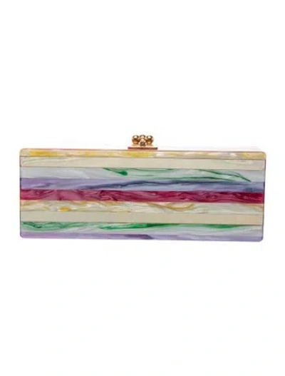 Pre-owned Edie Parker Acrylic Clutch In Pink