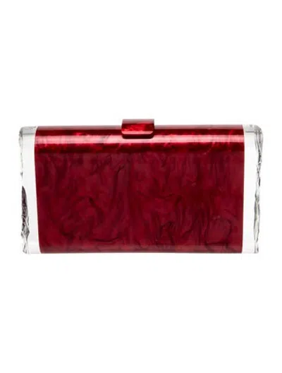 Pre-owned Edie Parker Acrylic Clutch In Red