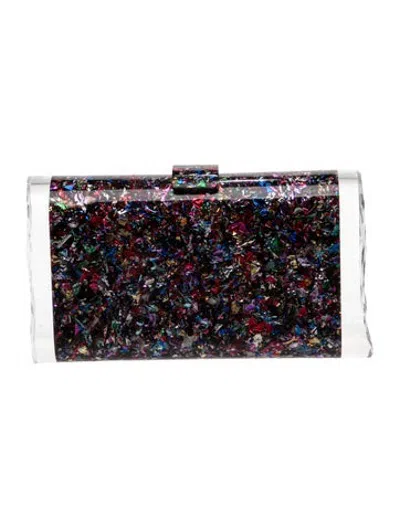 Pre-owned Edie Parker Acrylic Clutch In Red