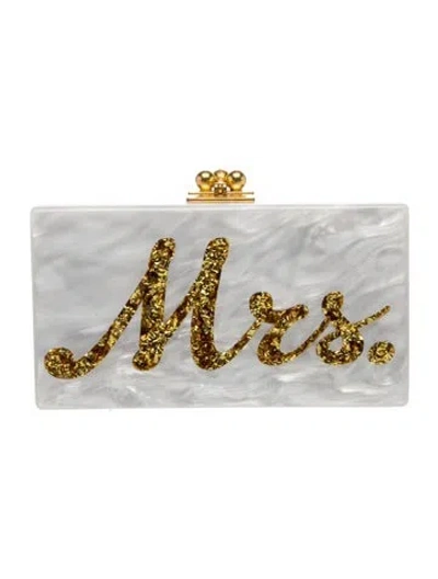 Pre-owned Edie Parker Acrylic Clutch In White