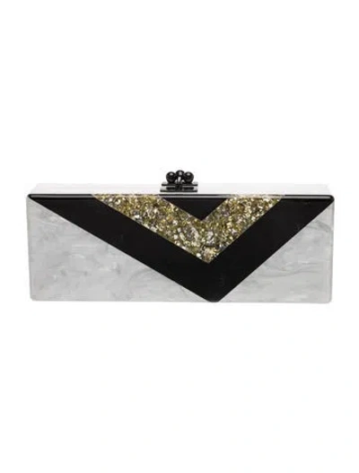 Pre-owned Edie Parker Acrylic Clutch In White