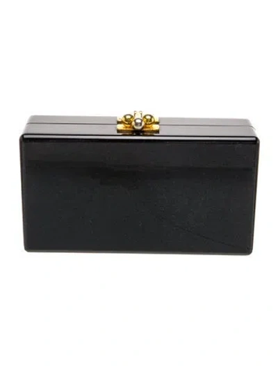 Pre-owned Edie Parker Acrylic Evening Bag In Black