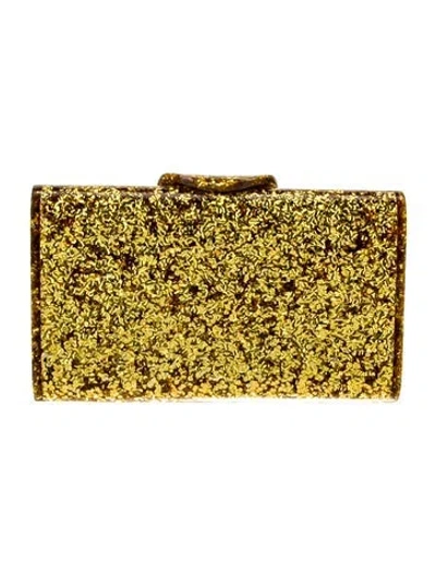 Pre-owned Edie Parker Acrylic Evening Bag In Gold