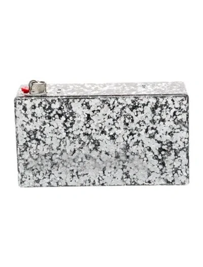 Pre-owned Edie Parker Acrylic Evening Bag In Silver