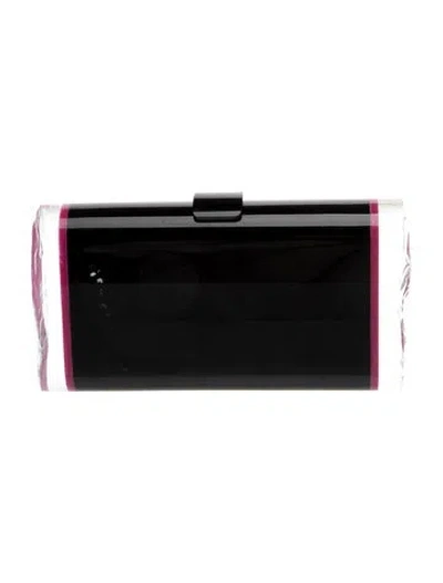 Pre-owned Edie Parker Acrylic Minaudière In Black