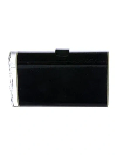Pre-owned Edie Parker Acrylic Minaudière In Black