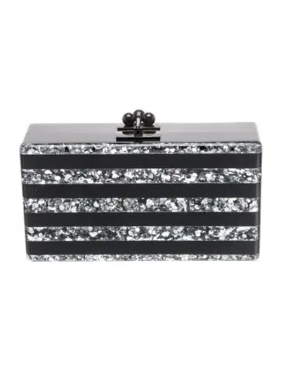 Pre-owned Edie Parker Acrylic Minaudière In Black