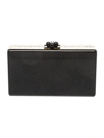 Pre-owned Edie Parker Acrylic Minaudière In Black