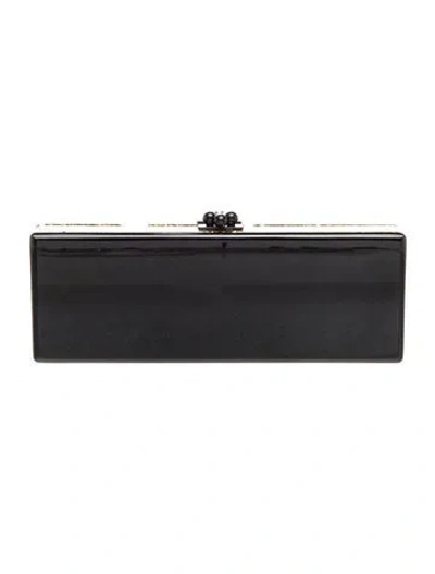 Pre-owned Edie Parker Acrylic Minaudière In Black