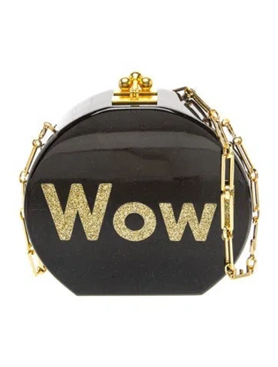 Pre-owned Edie Parker Acrylic Minaudière In Black