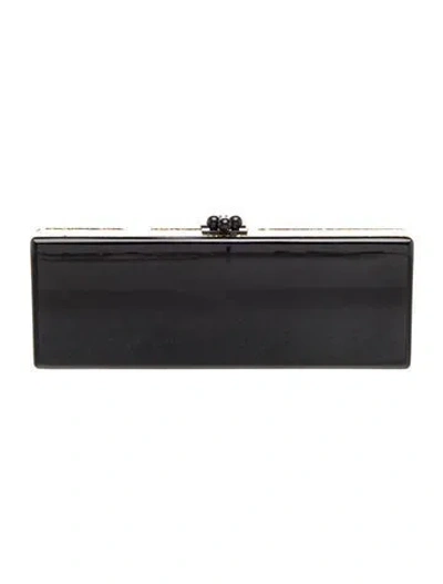 Pre-owned Edie Parker Acrylic Minaudière In Black