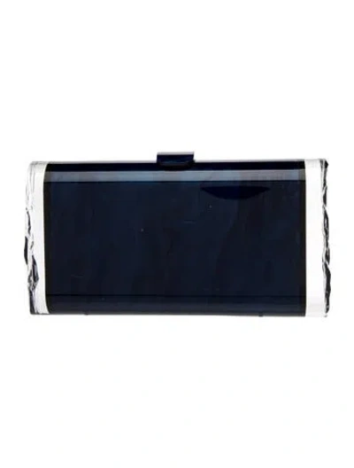 Pre-owned Edie Parker Acrylic Minaudière In Blue