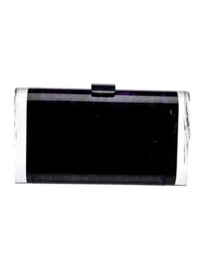 Pre-owned Edie Parker Acrylic Minaudière In Blue