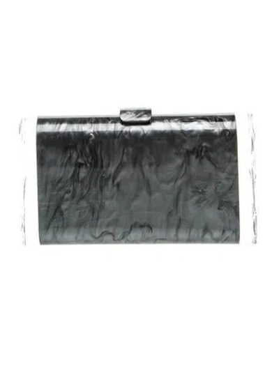 Pre-owned Edie Parker Acrylic Minaudière In Gray