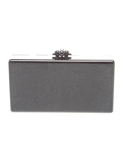 Pre-owned Edie Parker Acrylic Minaudière In Gray