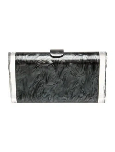 Pre-owned Edie Parker Acrylic Minaudière In Grey