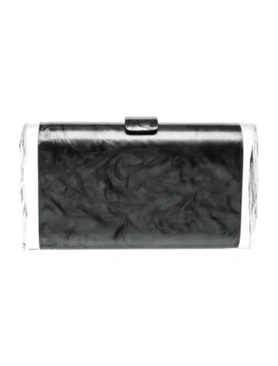 Pre-owned Edie Parker Acrylic Minaudière In Grey