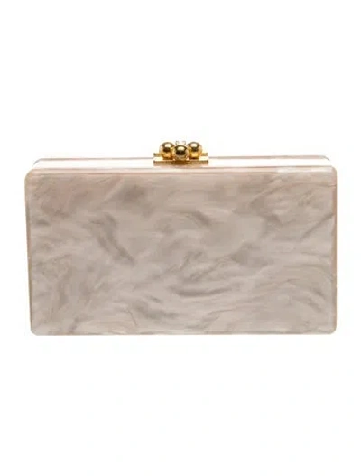 Pre-owned Edie Parker Acrylic Minaudière In Neutral