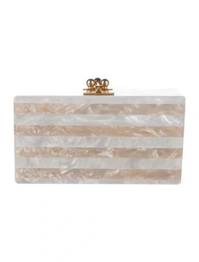 Pre-owned Edie Parker Acrylic Minaudière In Neutral