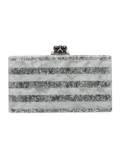 Pre-owned Edie Parker Acrylic Minaudière In Neutral
