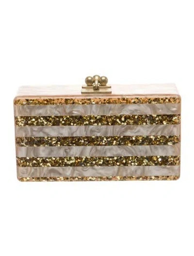 Pre-owned Edie Parker Acrylic Minaudière In Neutral