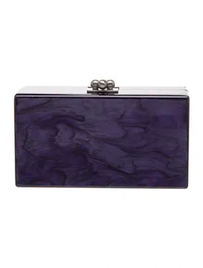 Pre-owned Edie Parker Acrylic Minaudière In Purple