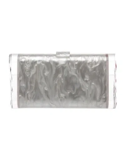 Pre-owned Edie Parker Acrylic Minaudière In Transparent