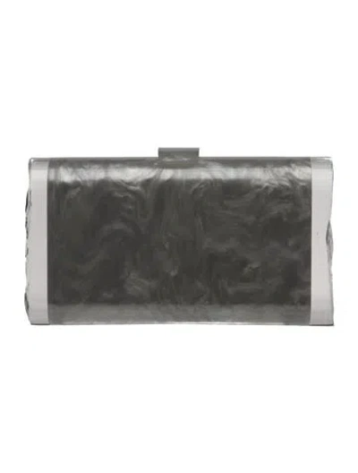 Pre-owned Edie Parker Acrylic Minaudière In White