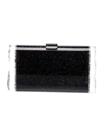Pre-owned Edie Parker Acrylic Shoulder Bag In Black