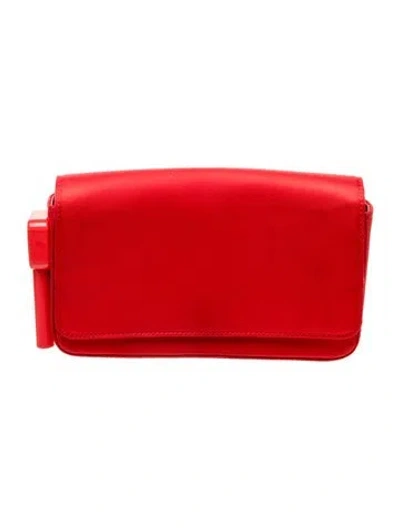 Pre-owned Edie Parker Canvas Clutch In Red