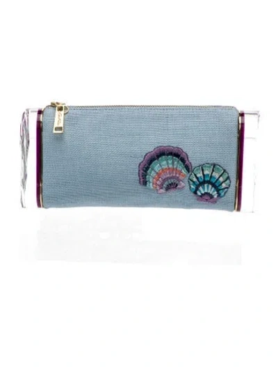 Pre-owned Edie Parker Clutch In Blue
