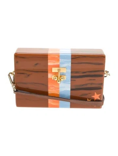 Pre-owned Edie Parker Clutch In Brown