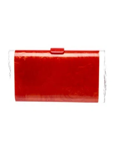 Pre-owned Edie Parker Clutch In Orange/red