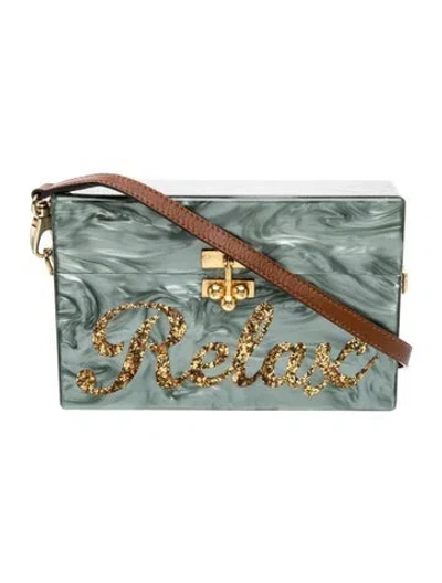 Pre-owned Edie Parker Crossbody Bag In Blue