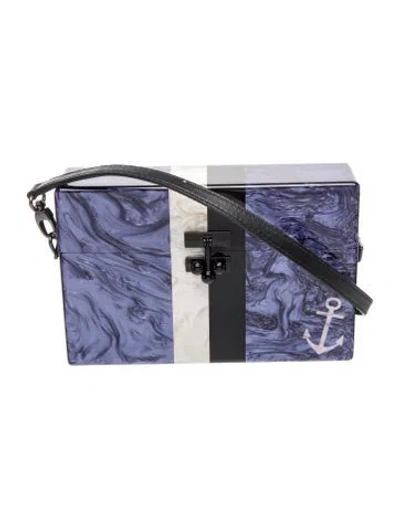 Pre-owned Edie Parker Crossbody Bag In Blue