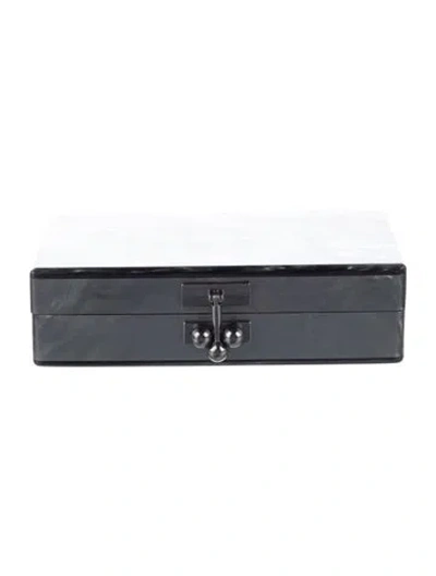 Pre-owned Edie Parker Evening Clutch In Grey