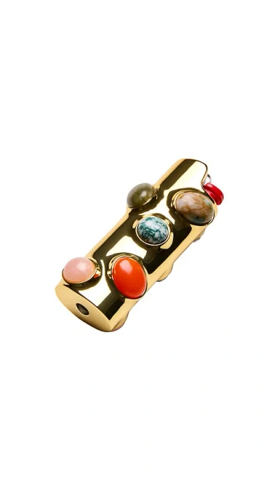Edie Parker Gemstoned Lighter Case In Carnelian