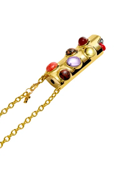 Edie Parker - Gemstoned Lighter Case Crossbody - Multi In Gold