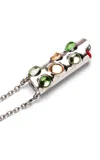 Edie Parker Gemstoned Lighter Case In Green