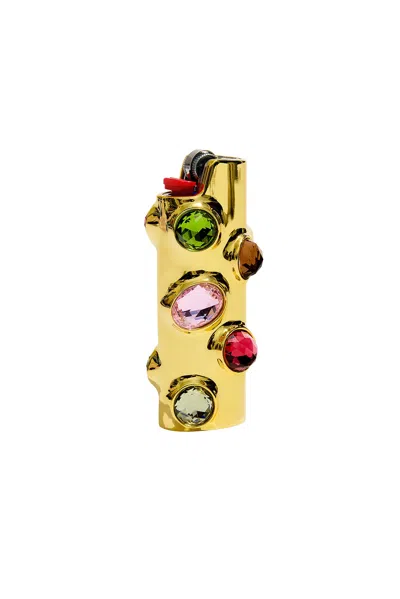 Edie Parker Gemstoned Lighter Case In Peony