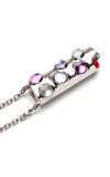 Edie Parker Gemstoned Lighter Case In Purple