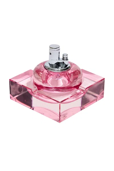 Edie Parker Glass Tabletop Lighter In Pink