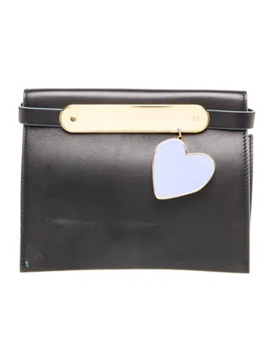 Pre-owned Edie Parker Leather Clutch In Black