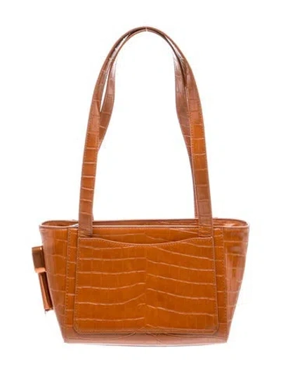 Pre-owned Edie Parker Leather Shoulder Bag In Brown