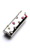 Edie Parker Little Gems Embellished Lighter Case In Silver