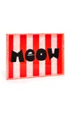 Edie Parker Meow Acrylic Tray In Multi