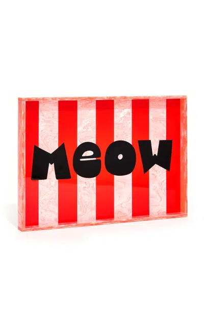 Edie Parker Meow Acrylic Tray In Multi
