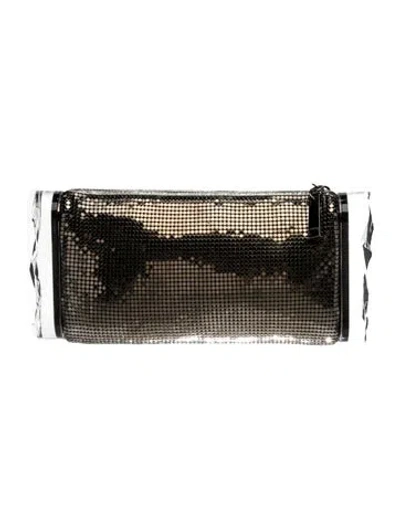 Pre-owned Edie Parker Metal Clutch In Silver