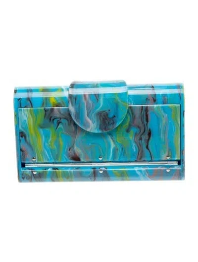 Pre-owned Edie Parker Minaudière In Blue