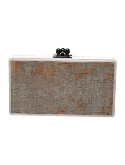Pre-owned Edie Parker Minaudière In Gray